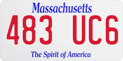 MA license plate 483UC6