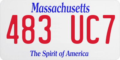 MA license plate 483UC7