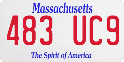 MA license plate 483UC9