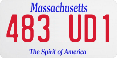 MA license plate 483UD1