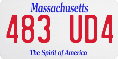 MA license plate 483UD4