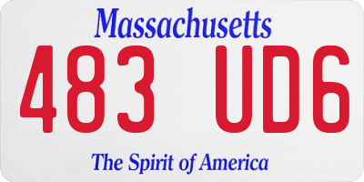 MA license plate 483UD6
