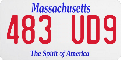 MA license plate 483UD9
