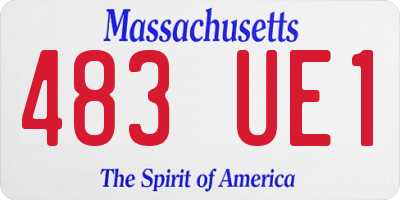 MA license plate 483UE1