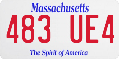 MA license plate 483UE4