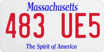 MA license plate 483UE5