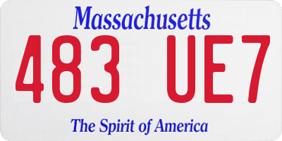MA license plate 483UE7