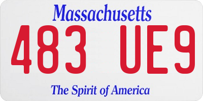 MA license plate 483UE9