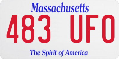 MA license plate 483UF0