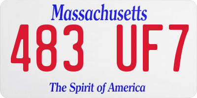 MA license plate 483UF7