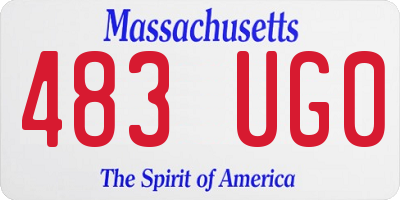 MA license plate 483UG0