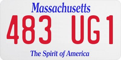 MA license plate 483UG1