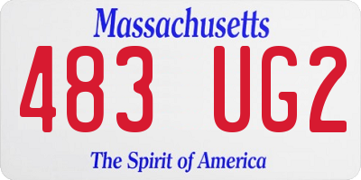 MA license plate 483UG2
