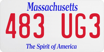 MA license plate 483UG3