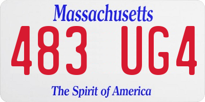 MA license plate 483UG4