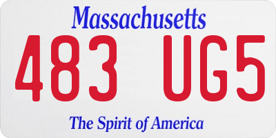 MA license plate 483UG5