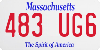 MA license plate 483UG6