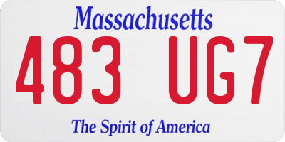 MA license plate 483UG7