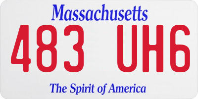 MA license plate 483UH6