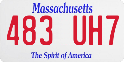MA license plate 483UH7