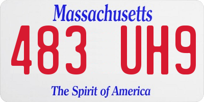 MA license plate 483UH9