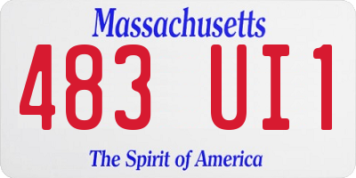 MA license plate 483UI1