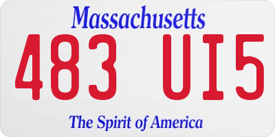 MA license plate 483UI5