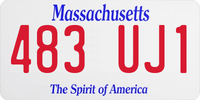 MA license plate 483UJ1