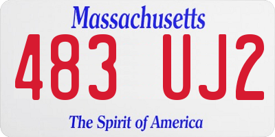 MA license plate 483UJ2