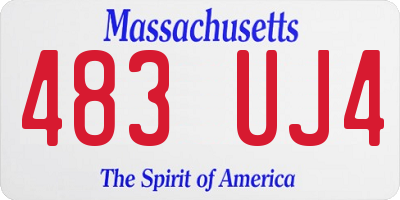 MA license plate 483UJ4