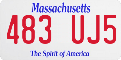 MA license plate 483UJ5