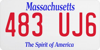 MA license plate 483UJ6