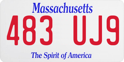 MA license plate 483UJ9