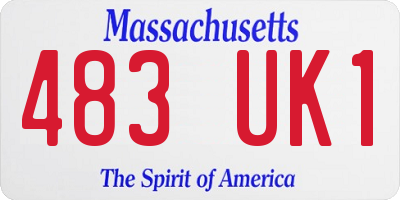 MA license plate 483UK1