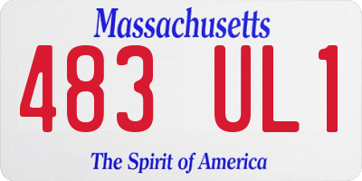 MA license plate 483UL1