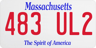 MA license plate 483UL2