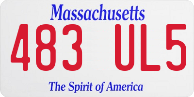 MA license plate 483UL5