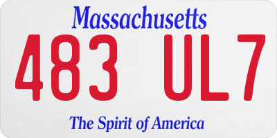 MA license plate 483UL7