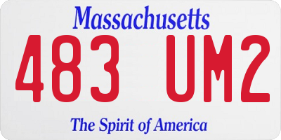 MA license plate 483UM2