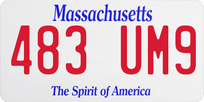 MA license plate 483UM9