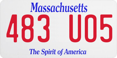 MA license plate 483UO5