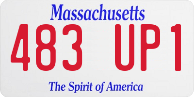 MA license plate 483UP1