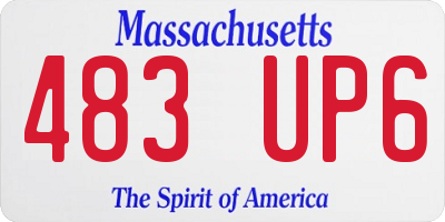 MA license plate 483UP6