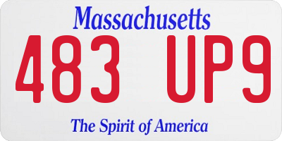 MA license plate 483UP9