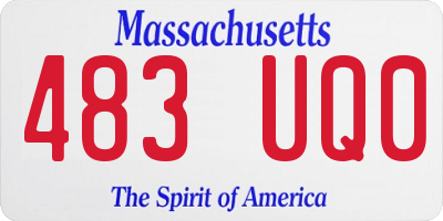 MA license plate 483UQ0