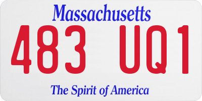 MA license plate 483UQ1