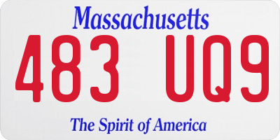 MA license plate 483UQ9