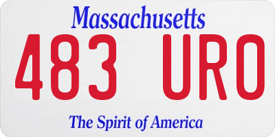 MA license plate 483UR0