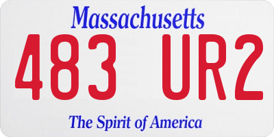MA license plate 483UR2