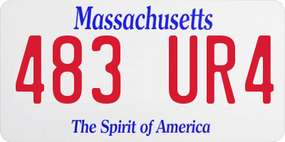 MA license plate 483UR4